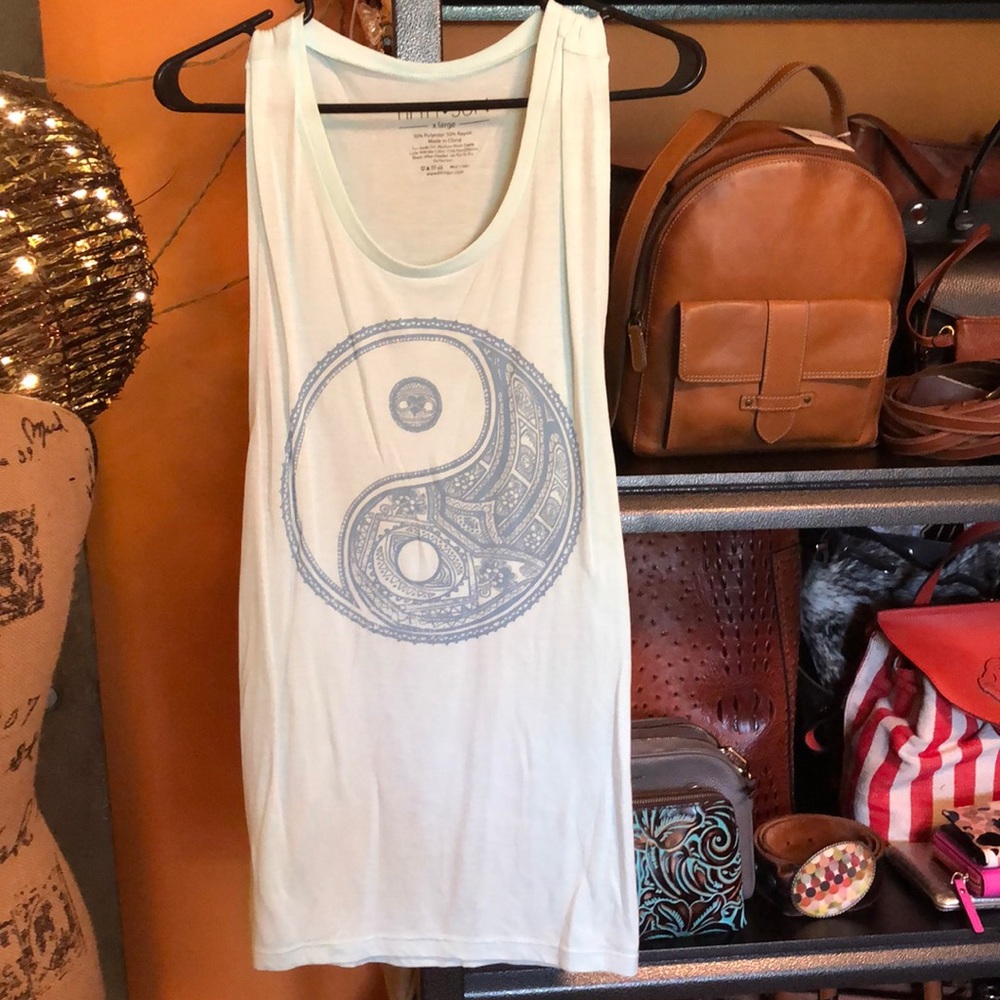 Light teal tank top